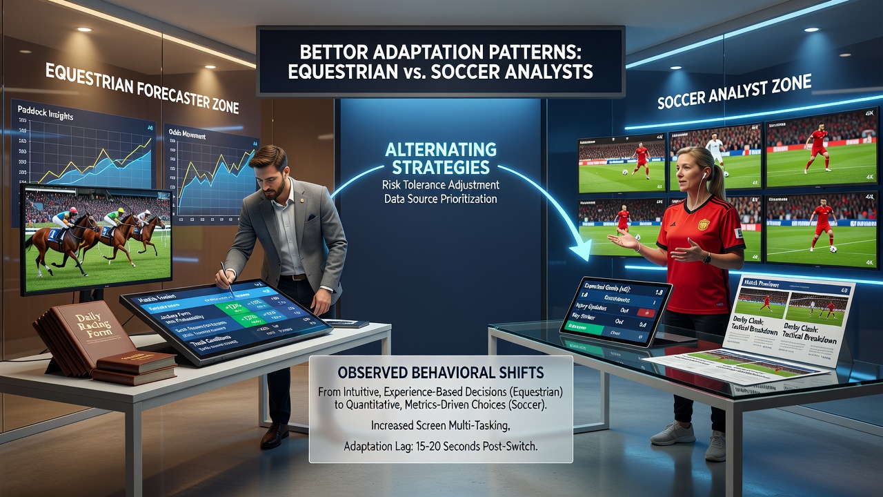 Chart displaying stake size adjustments during transitions between horse racing and soccer tipster services