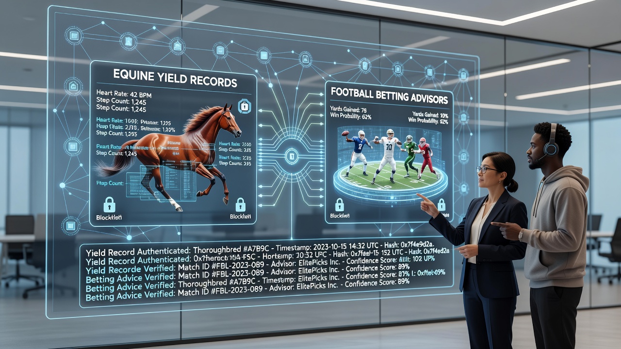 Smart contract workflow authenticating football and equine yield data on distributed ledger