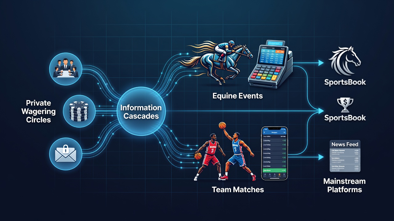 Charting Information Cascades from Private Wagering Circles to Mainstream Platforms Across Equine Events and Team Matches