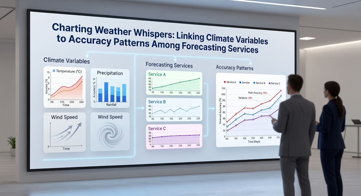 Detailed climate correlation charts comparing forecasting service outputs against actual equine and football event results