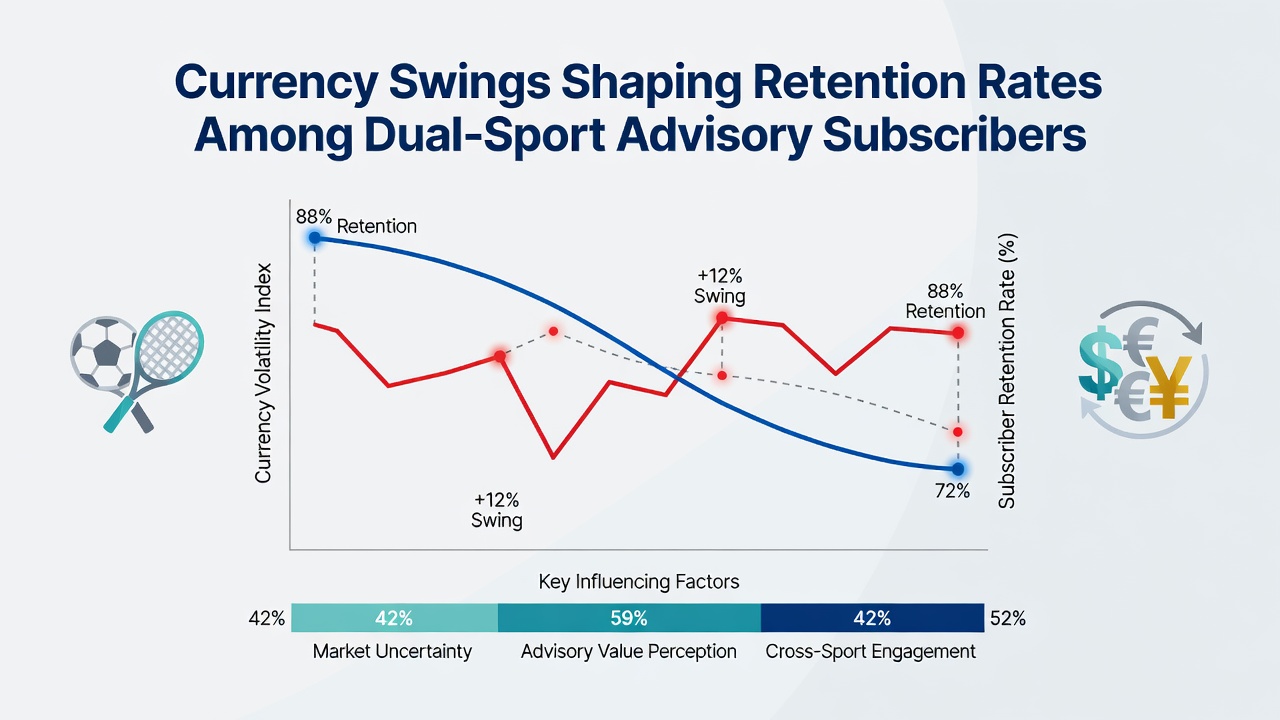 Subscriber retention graphs comparing single-sport versus dual-sport advisory platforms amid 2026 currency volatility