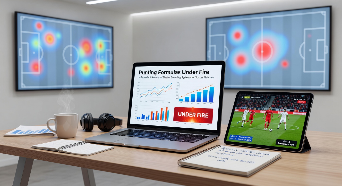 Infographic comparing independent review scores for top soccer tipster formulas versus track event systems, with bars showing verified profit/loss metrics and review ratings out of 10