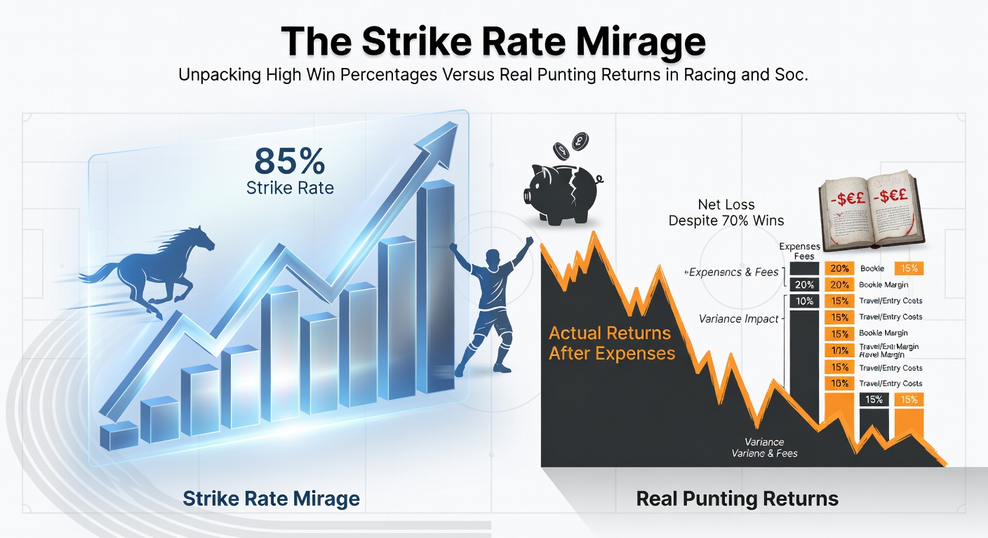 Infographic breaking down soccer accumulator strike rates against profit erosion from multi-leg odds compression