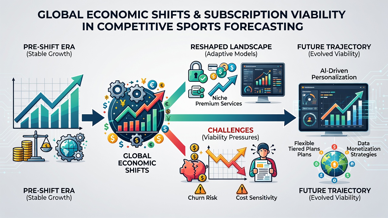 Data analytics dashboards showing subscription trends for sports prediction platforms amid economic changes