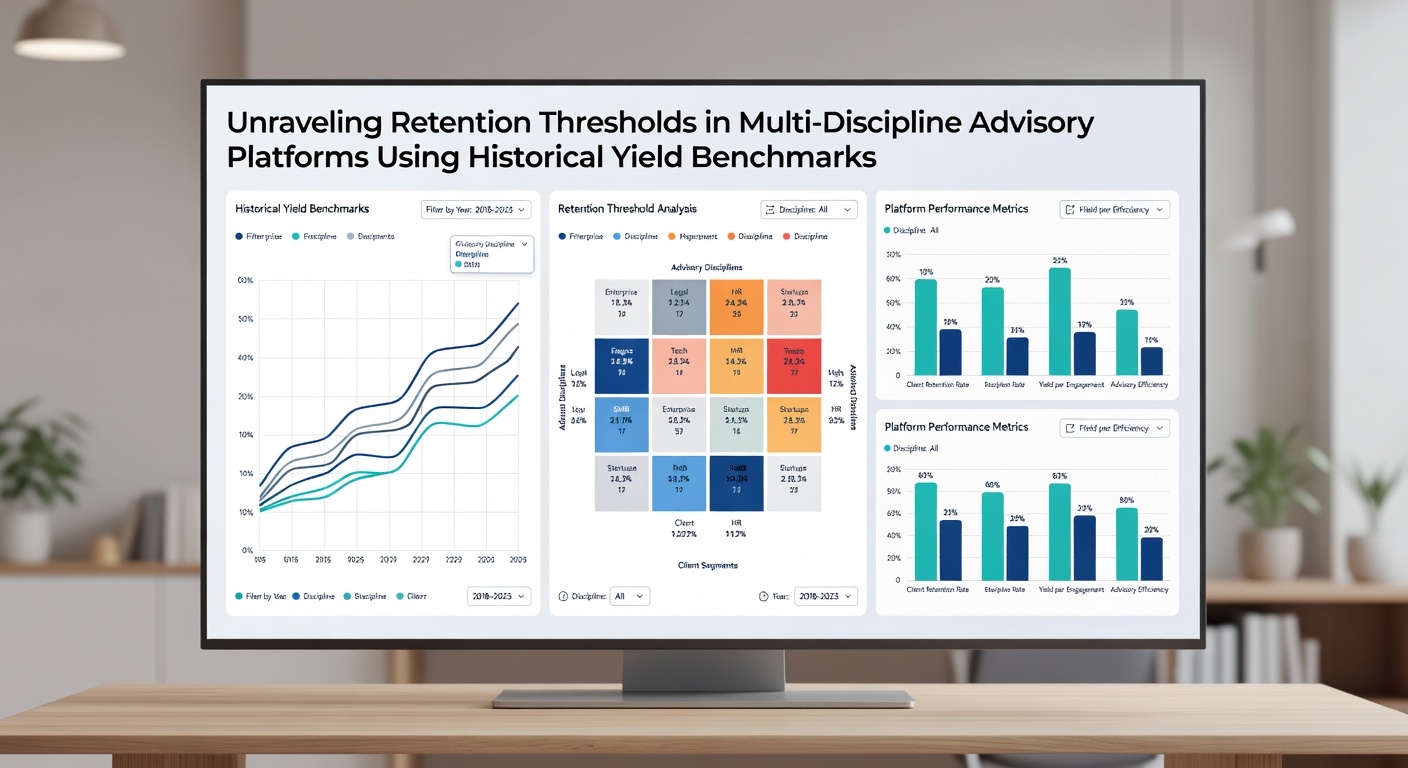 Infographic showing multi-discipline advisory platform retention data compared against historical yield benchmarks for horse racing and soccer betting